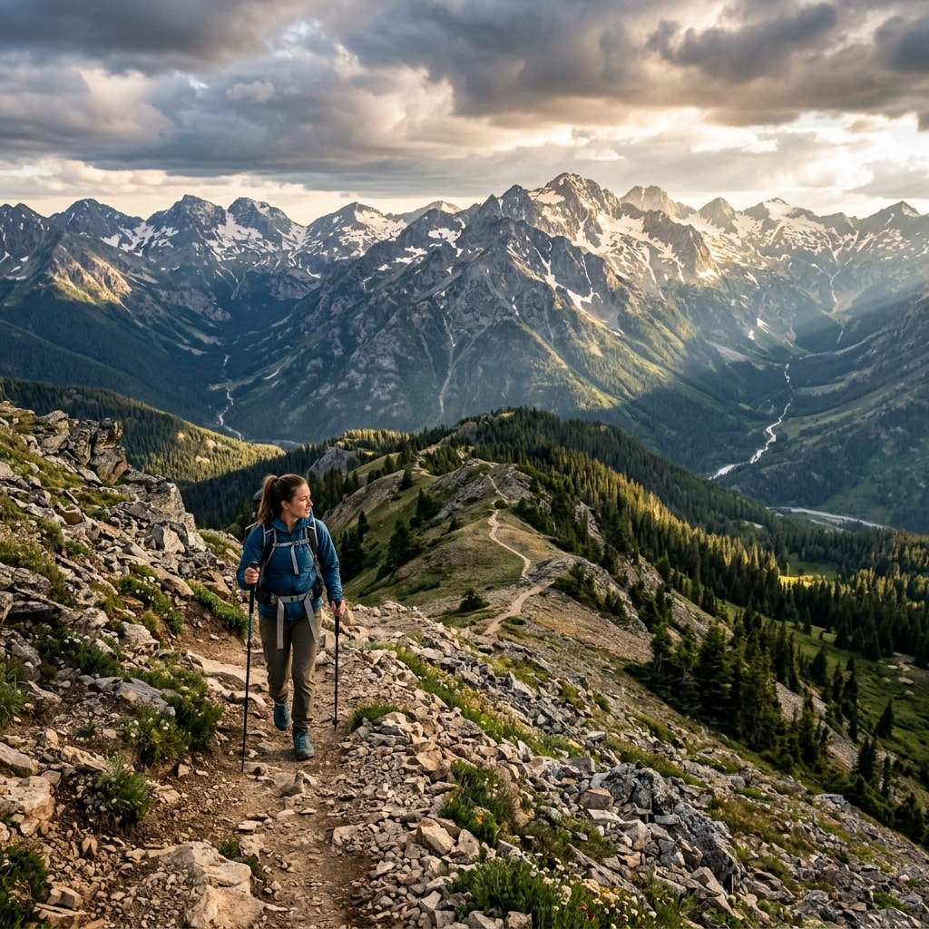 Majestic mountain wilderness adventure